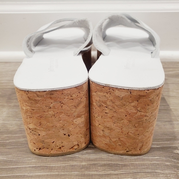 NEW Jeffrey Campbell Itzelia White Heel Platform Slide Sandal - Picture 4 of 5